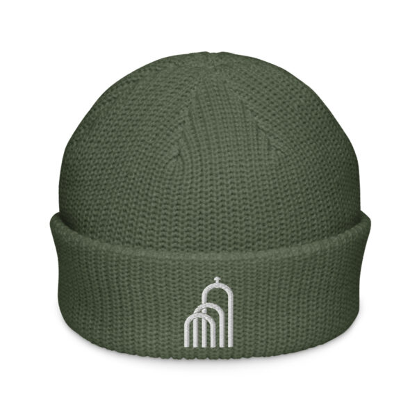 Weißes Logo - Fischermütze