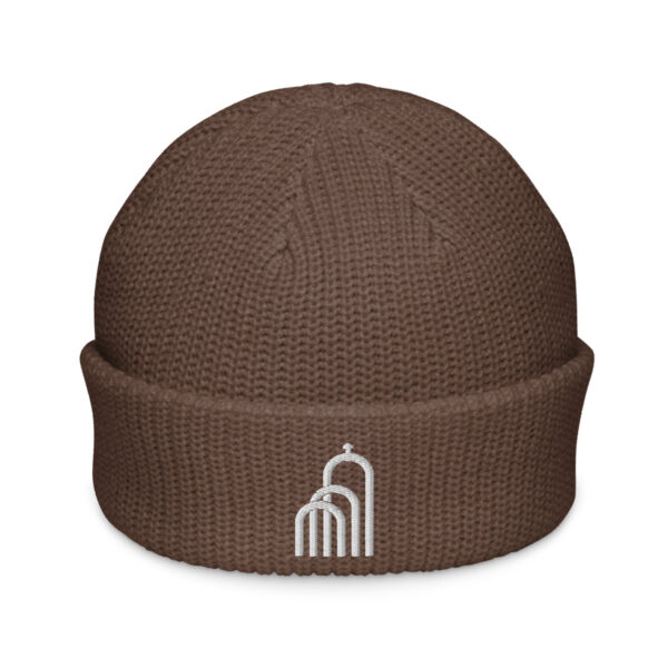 Weißes Logo - Fischermütze