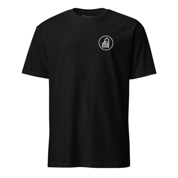 Weißes Logo - Kurzärmeliges Unisex-T-Shirt