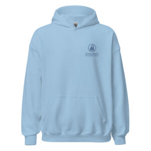 Blaues Logo - Unisex-Kapuzenpullover – Bild 4
