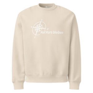 2026 - Logo weiß groß - Schwerer Oversized Pullover – Bild 3