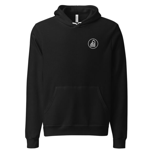 Weißes Logo - Unisex-Kapuzenpullover