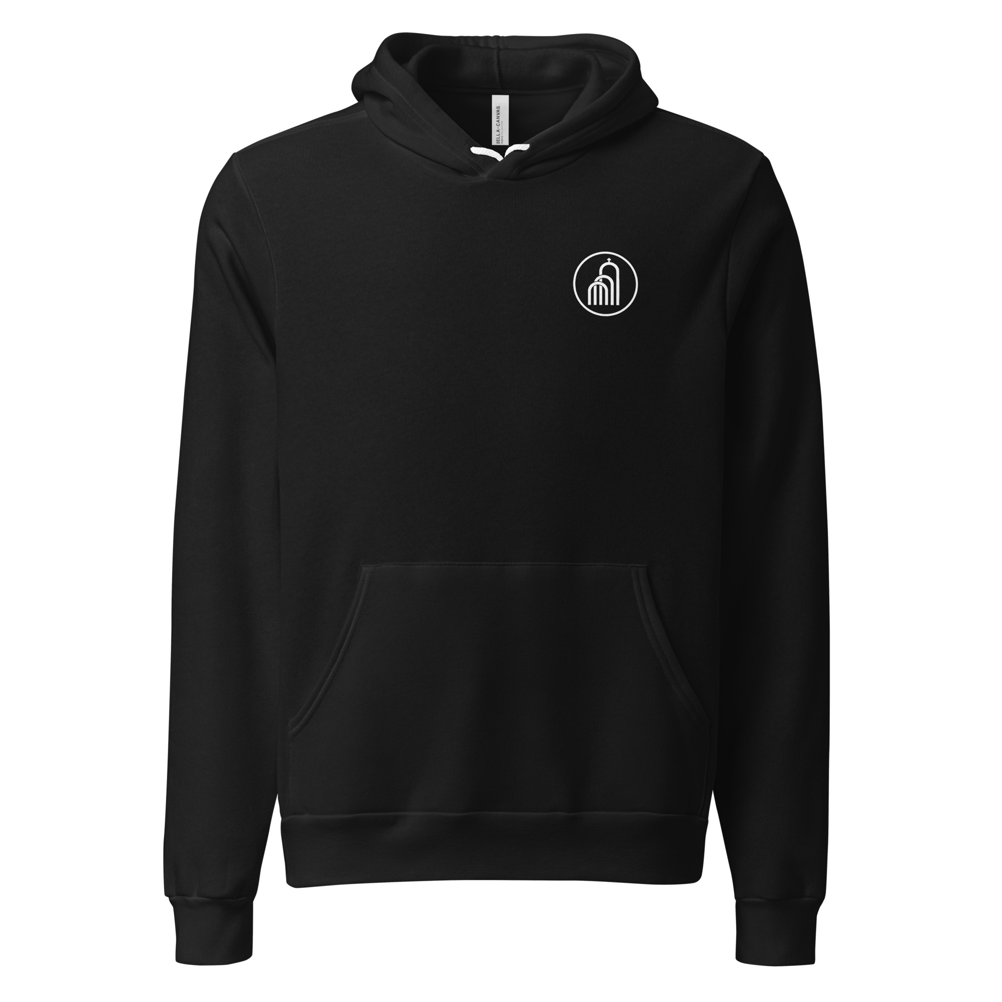 Weißes Logo - Unisex-Kapuzenpullover – Bild 1
