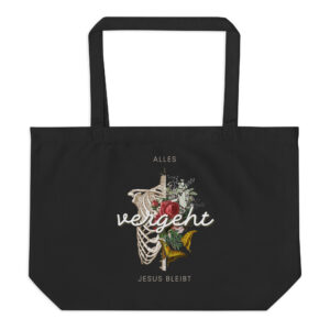 Alles vergeht - Großer Bio-Baumwollbeutel – Bild 2