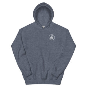 Weißes Logo - Unisex-Kapuzenpullover – Bild 7