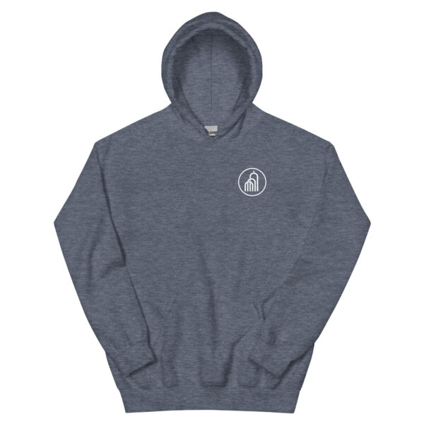 Weißes Logo - Unisex-Kapuzenpullover