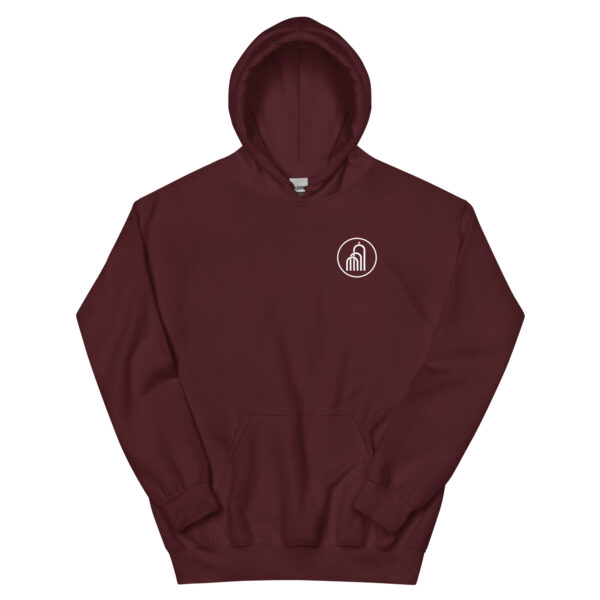 Weißes Logo - Unisex-Kapuzenpullover