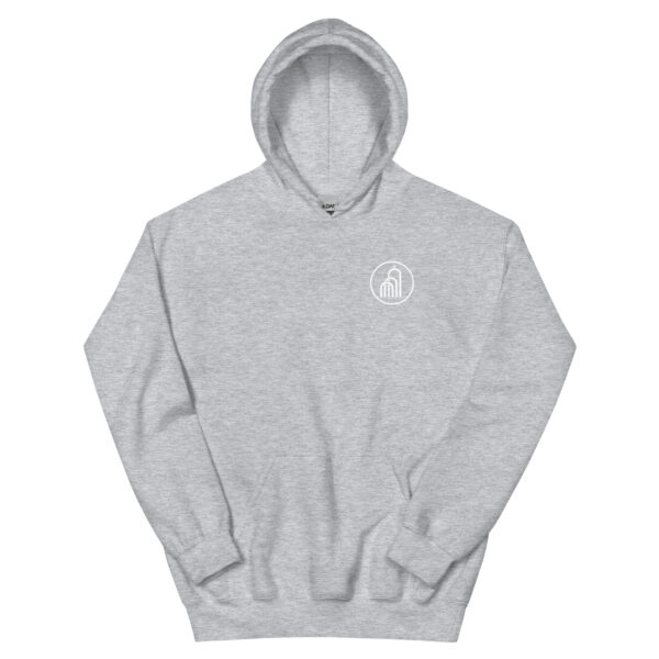 Weißes Logo - Unisex-Kapuzenpullover