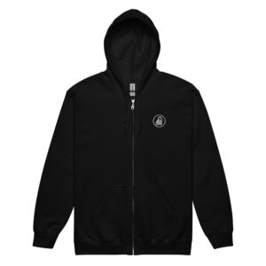 Weißes Logo groß - Unisex Heavy-Blend Zip Hoodie