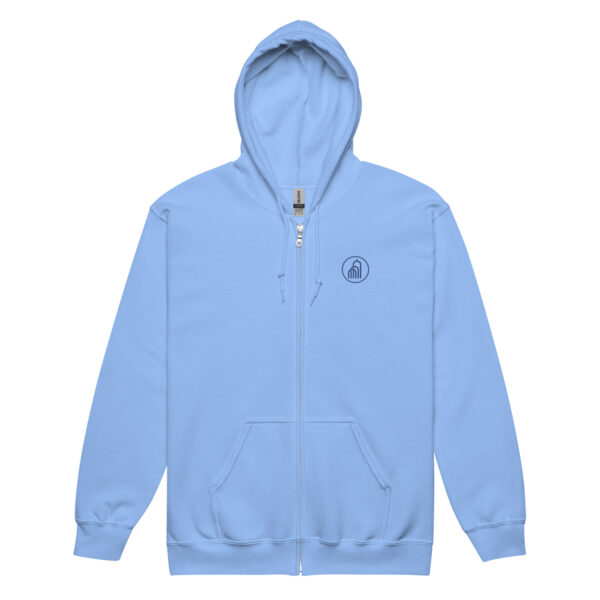 Blaues Logo - Unisex Heavy-Blend Zip Hoodie