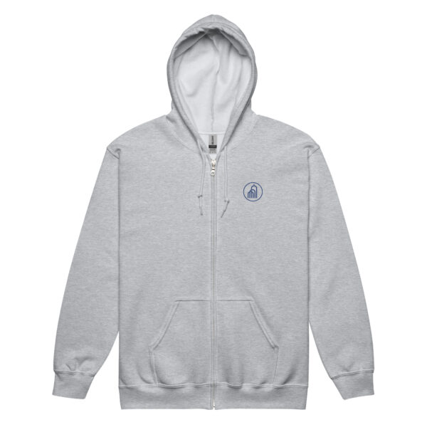 Blaues Logo - Unisex Heavy-Blend Zip Hoodie