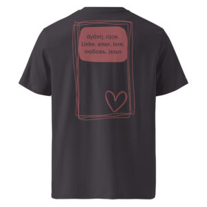 Liebe - Dunkles Bio-Baumwoll-T-Shirt – Bild 10