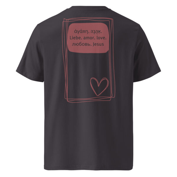 Liebe - Dunkles Bio-Baumwoll-T-Shirt