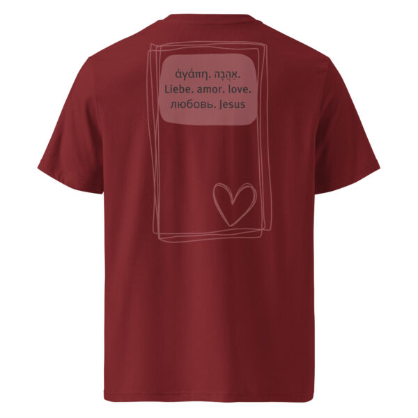 Liebe - Dunkles Bio-Baumwoll-T-Shirt