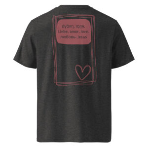 Liebe - Dunkles Bio-Baumwoll-T-Shirt – Bild 8