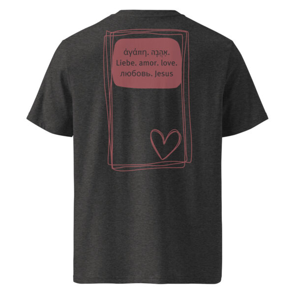 Liebe - Dunkles Bio-Baumwoll-T-Shirt