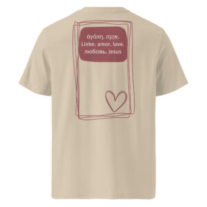 Liebe - Helles Bio-Baumwoll-T-Shirt – Bild 8