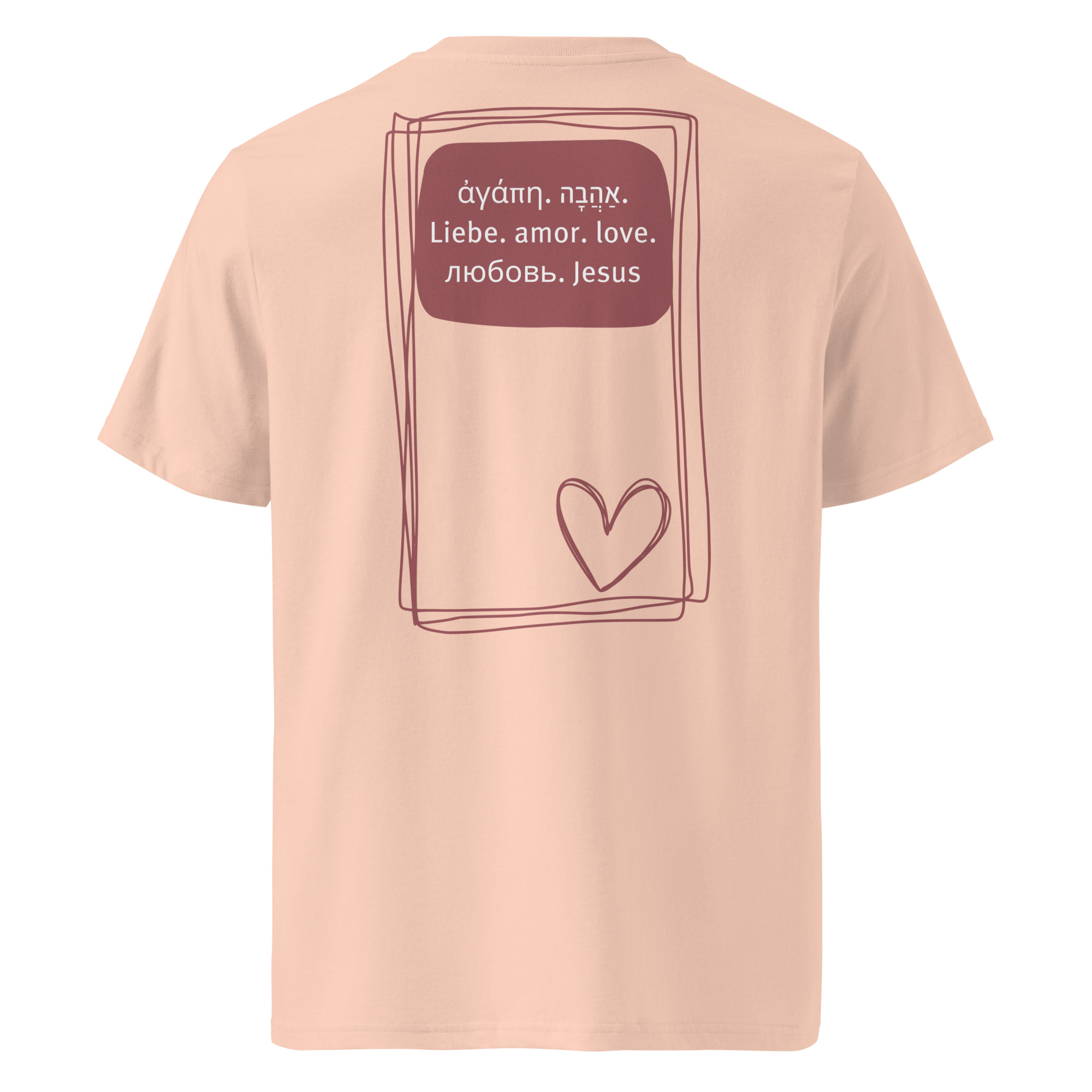 Liebe - Helles Bio-Baumwoll-T-Shirt – Bild 9