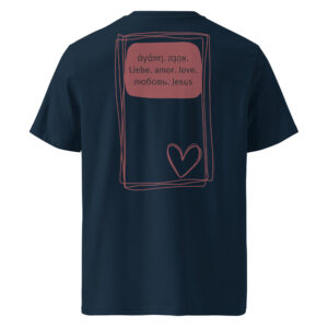 Liebe - Dunkles Bio-Baumwoll-T-Shirt – Bild 7