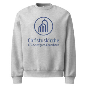 Blaues Logo groß - Schwerer Oversized Pullover – Bild 6