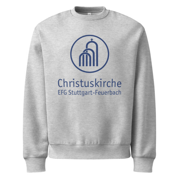 Blaues Logo groß - Schwerer Oversized Pullover