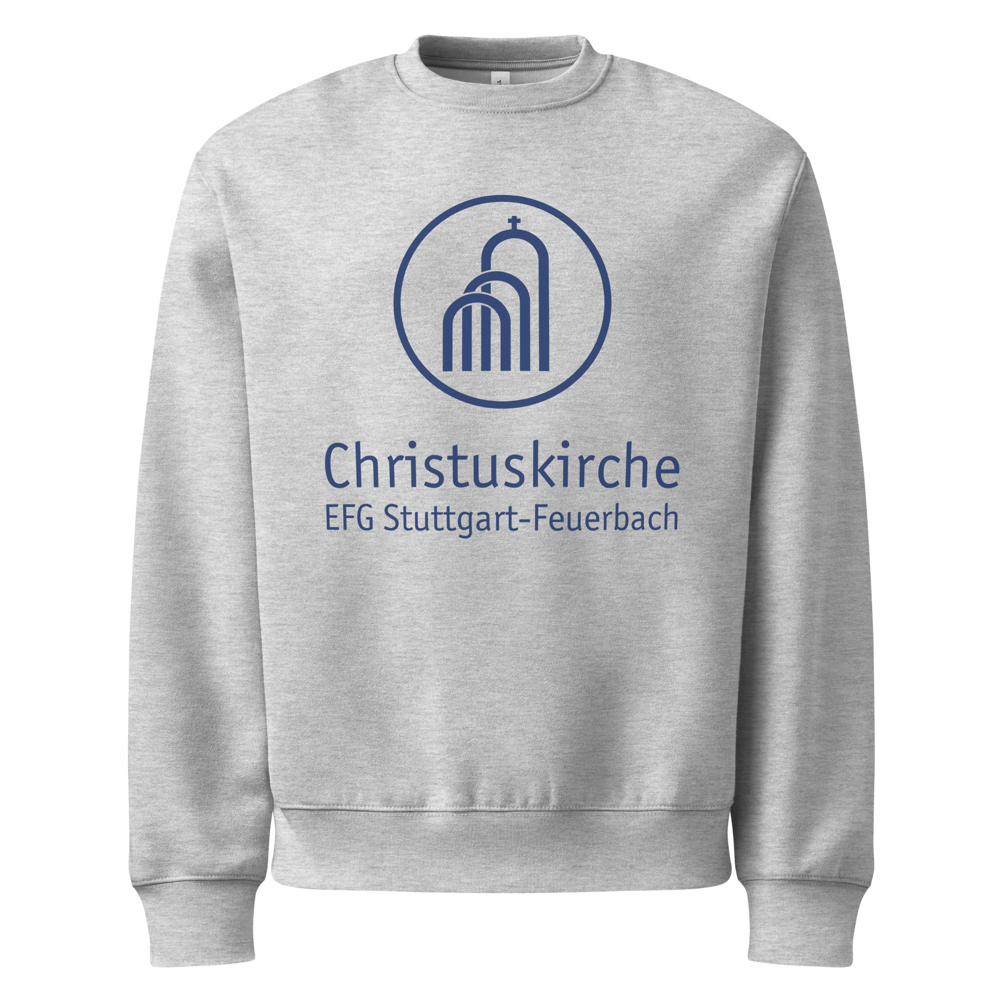 Blaues Logo groß - Schwerer Oversized Pullover – Bild 6