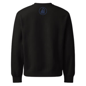 Blaues Logo groß - Schwerer Oversized Pullover – Bild 3