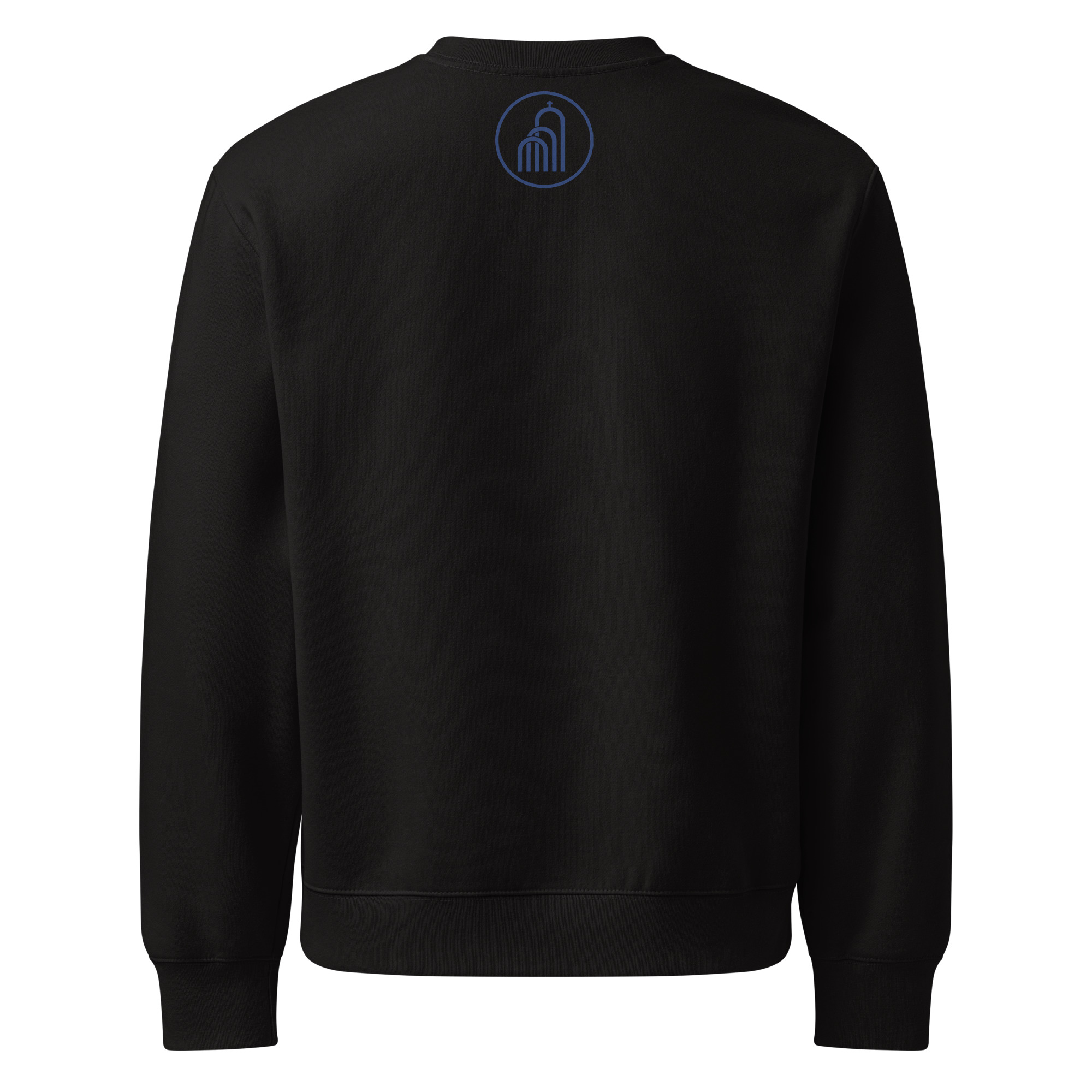 Blaues Logo groß - Schwerer Oversized Pullover – Bild 3
