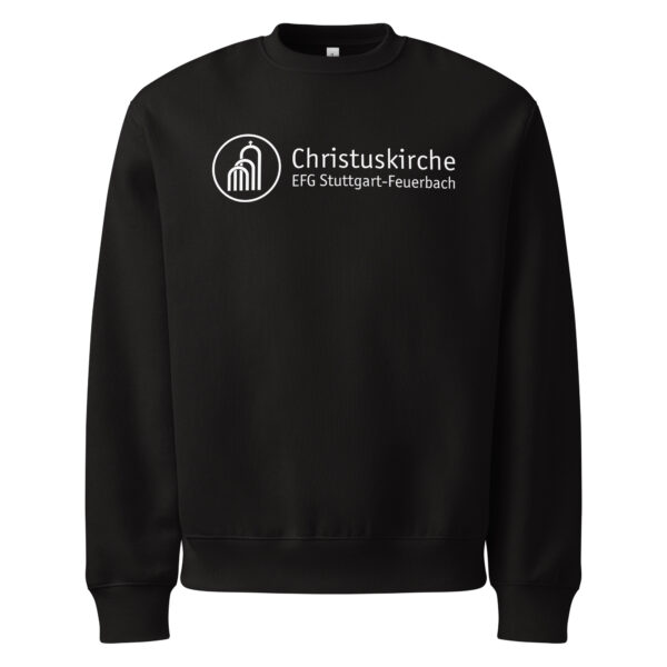 Weißes Logo groß - Schwerer Oversized Pullover