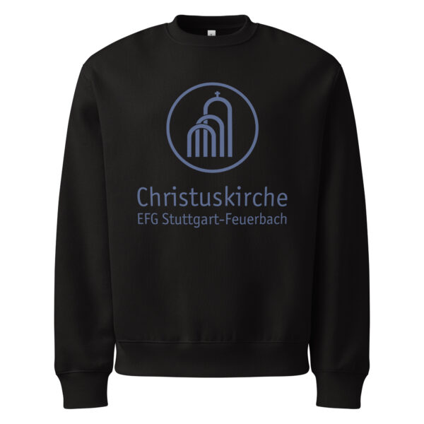 Blaues Logo groß - Schwerer Oversized Pullover