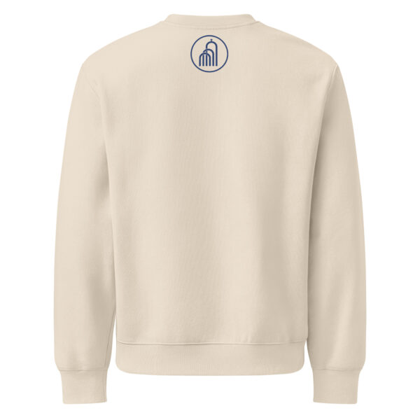 Blaues Logo groß - Schwerer Oversized Pullover