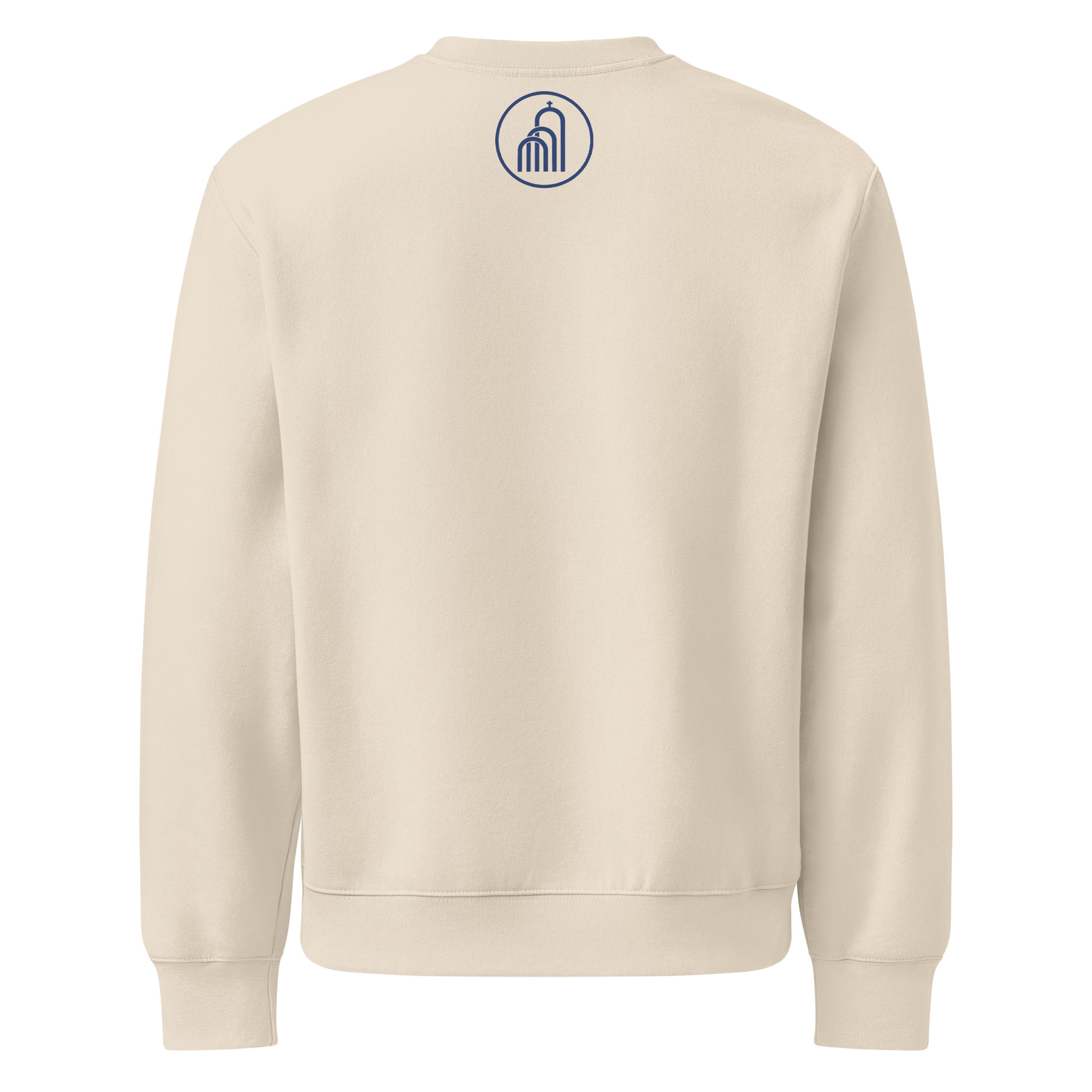 Blaues Logo groß - Schwerer Oversized Pullover – Bild 5
