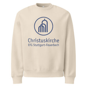Blaues Logo groß - Schwerer Oversized Pullover – Bild 4
