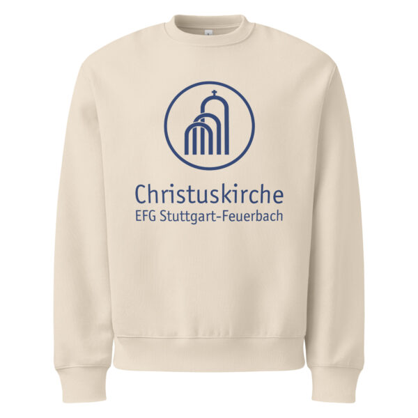 Blaues Logo groß - Schwerer Oversized Pullover