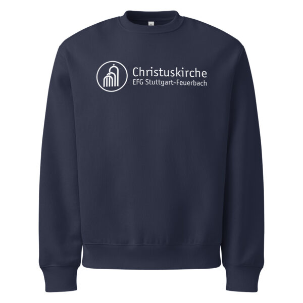 Weißes Logo groß - Schwerer Oversized Pullover