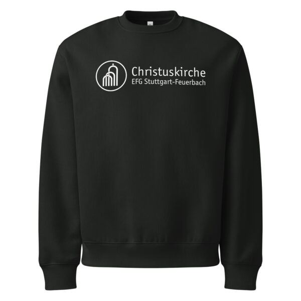 Weißes Logo groß - Schwerer Oversized Pullover