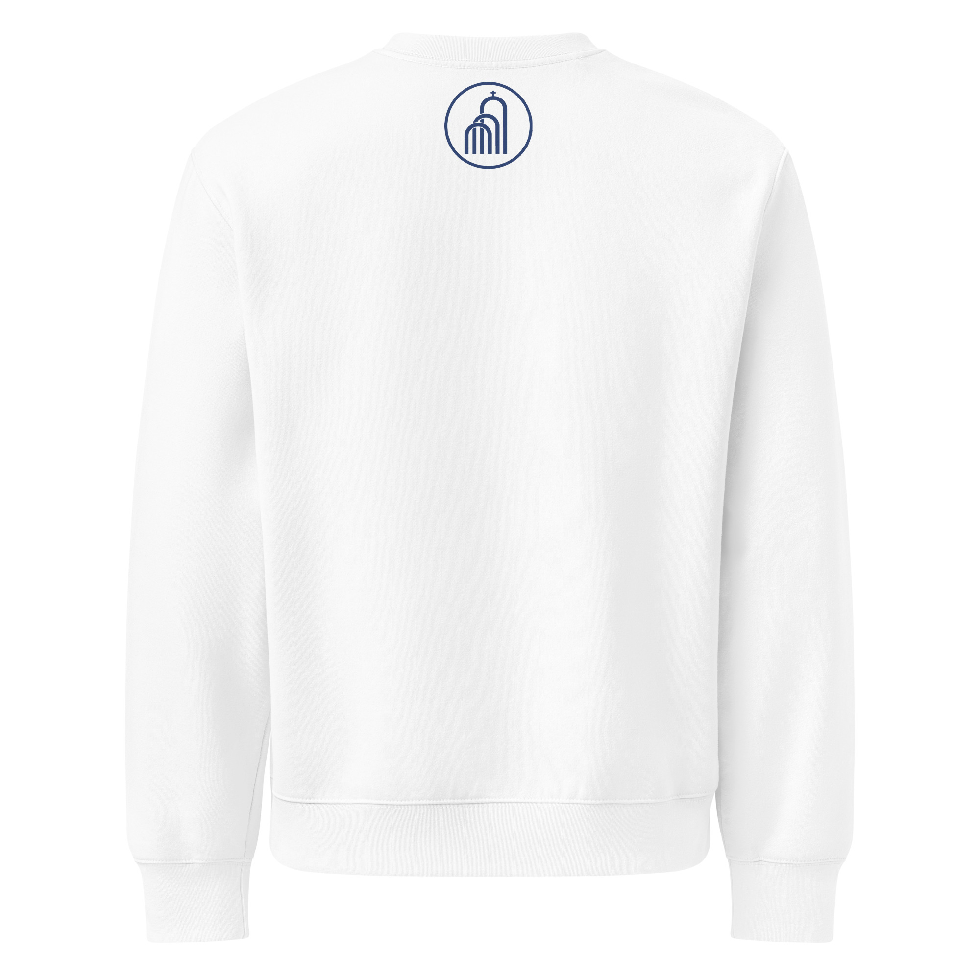 Blaues Logo groß - Schwerer Oversized Pullover – Bild 8