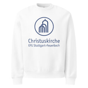 Blaues Logo groß - Schwerer Oversized Pullover