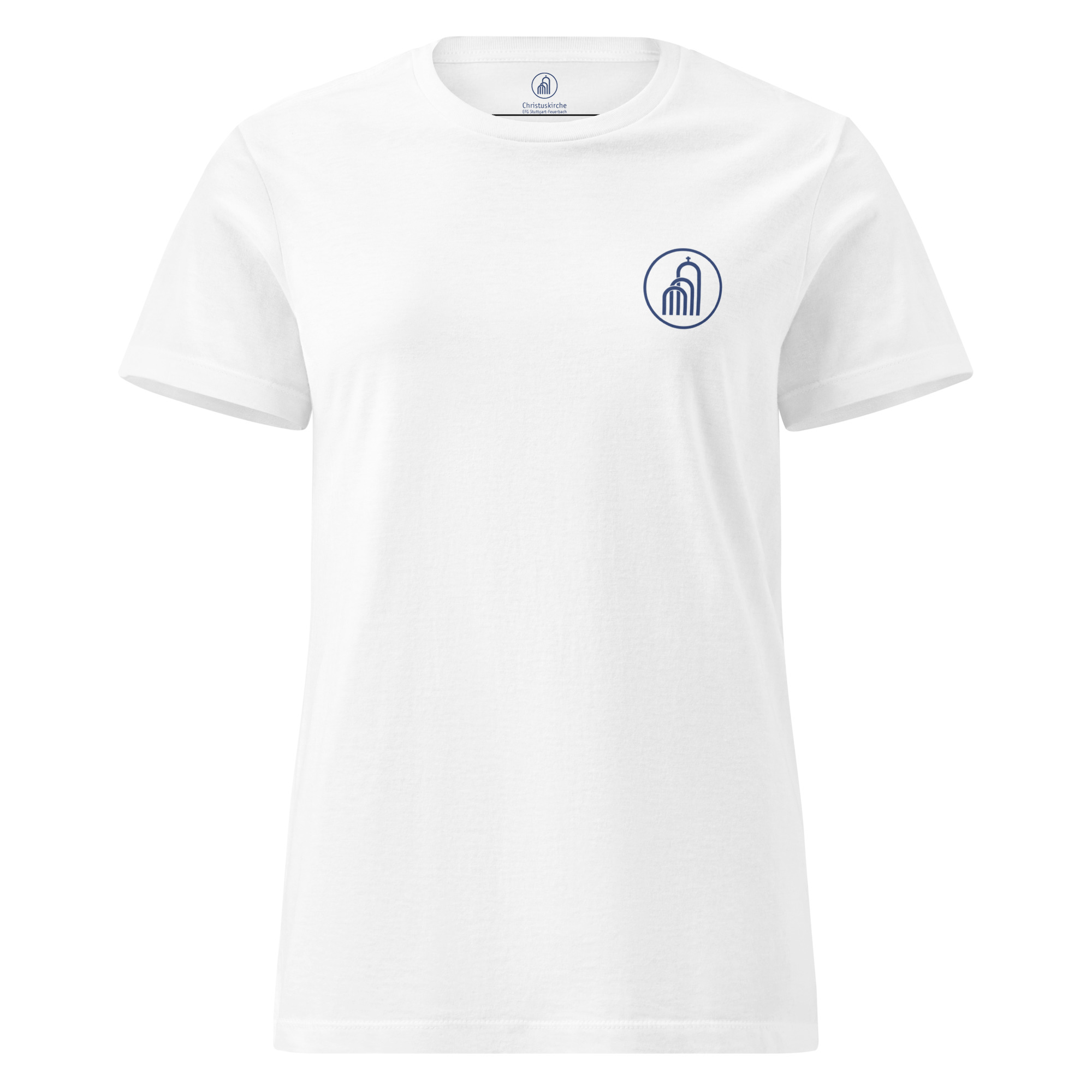 Blaues Logo - Basic Softstyle T-Shirt für Damen – Bild 3