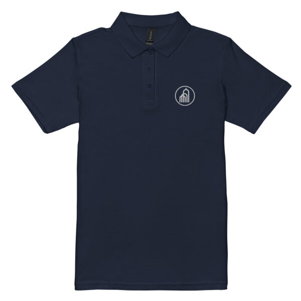 Weißes Logo Piqué-Poloshirt für Damen