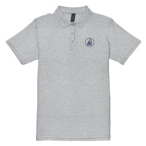 Blaues Logo - Piqué-Poloshirt für Damen