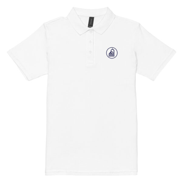 Blaues Logo - Piqué-Poloshirt für Damen
