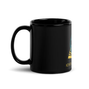 UA FAM - Schwarze glänzende Tasse – Bild 3