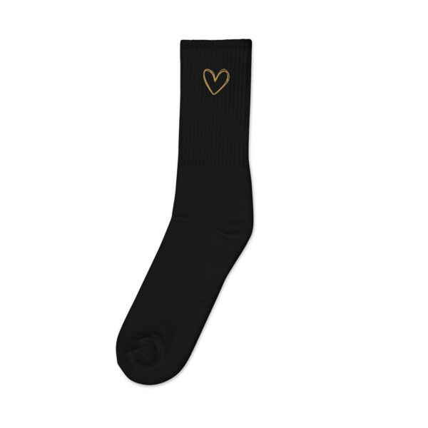 Kreuz = Herz - Bestickte Socken