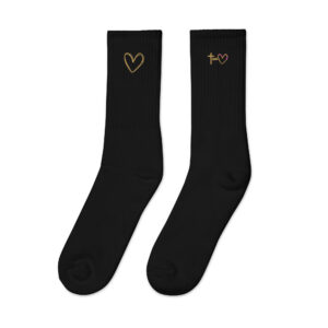 Kreuz = Herz - Bestickte Socken
