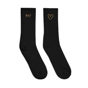 Kreuz = Herz - Bestickte Socken – Bild 3