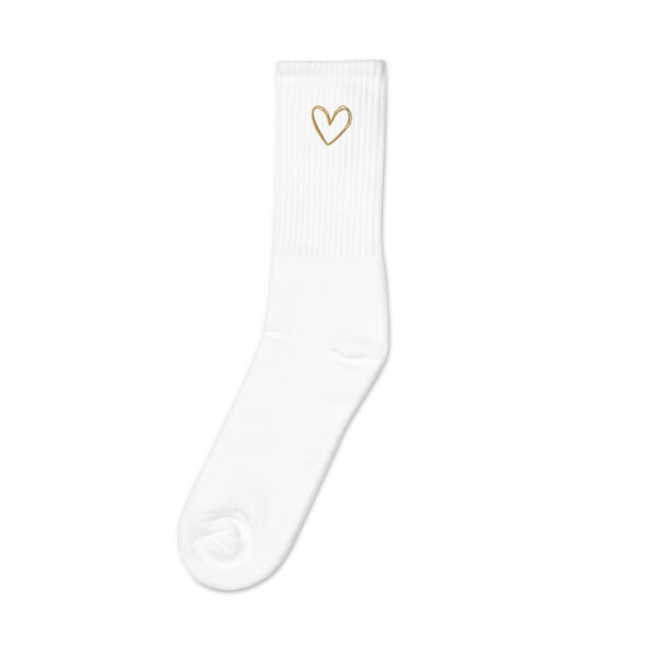 Kreuz = Herz - Bestickte Socken