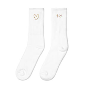 Kreuz = Herz - Bestickte Socken – Bild 2