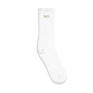 Kreuz = Herz - Bestickte Socken – Bild 8