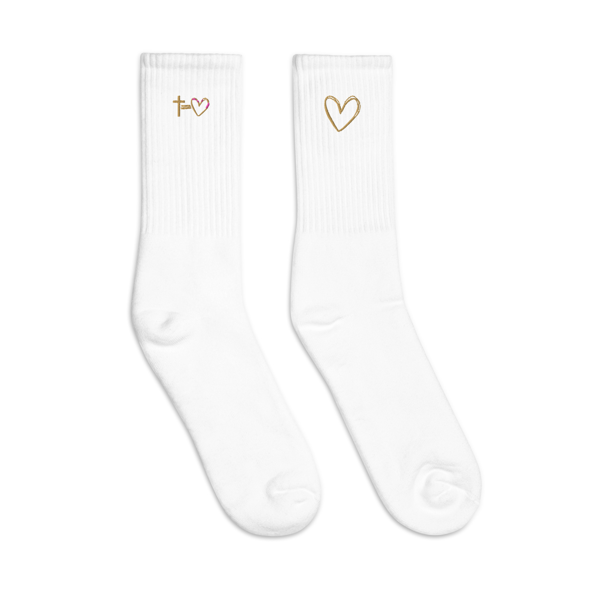 Kreuz = Herz - Bestickte Socken – Bild 4